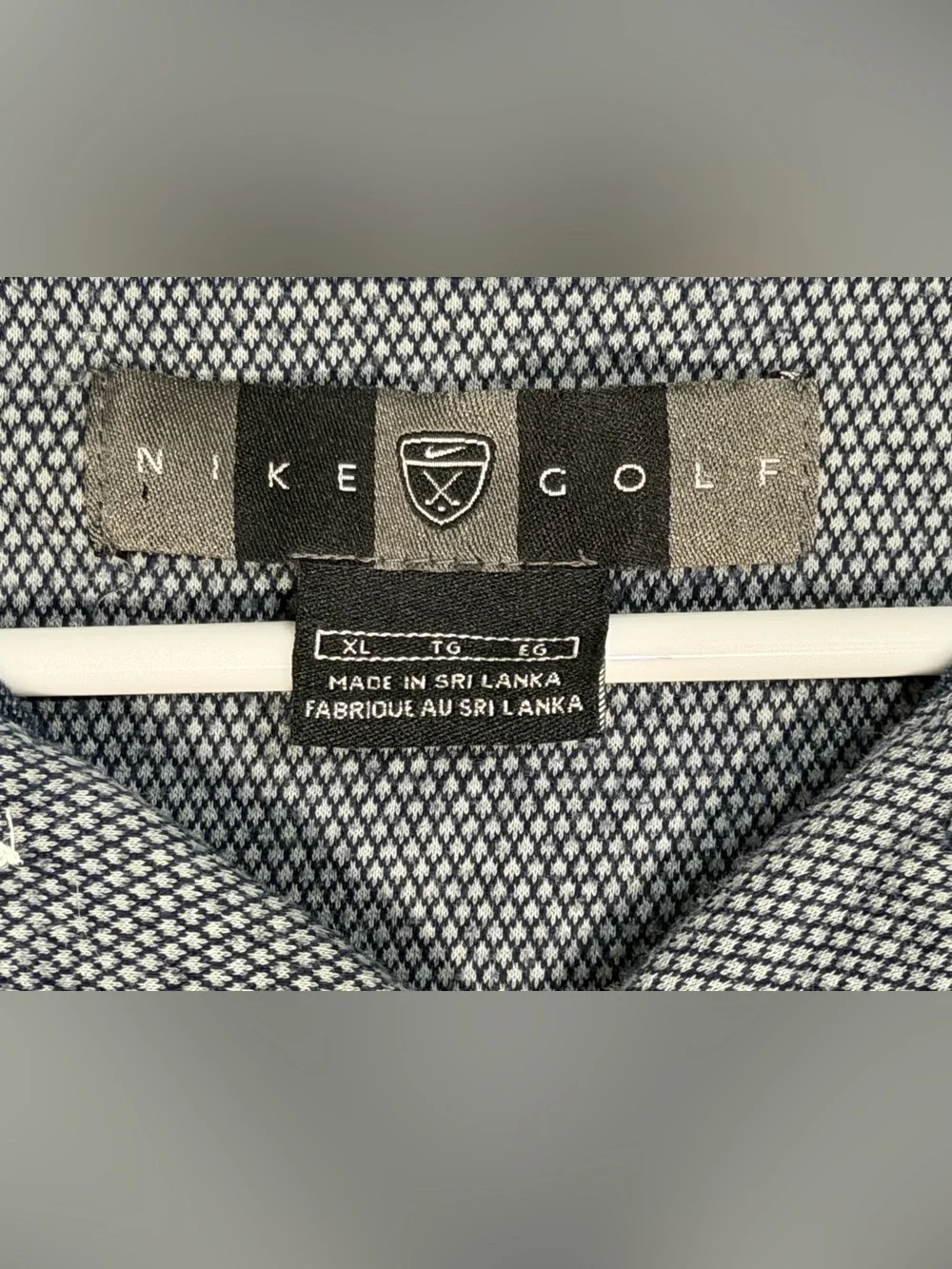 Nike Men's Heathered Blue Polo with Contrast Trim